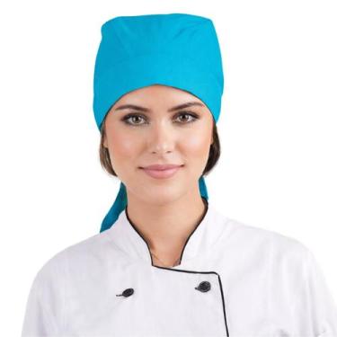 Imagem de Bandana Para Chef Cozinha Unissex Lenço 100 Algodão Cores Lisas Outlet