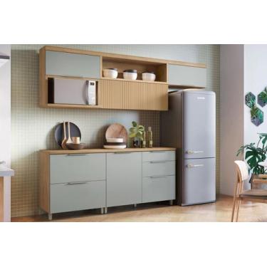 Imagem de Kit de Cozinha Modulada 5 Peças Marquesa Gourmet C5P29 Nature/Verde - 