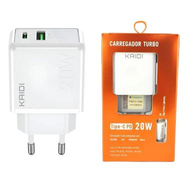 Imagem de Carregador USB-C Lightning MDM 20W com Tecnologia PD para Apple Branco 1 Unidade