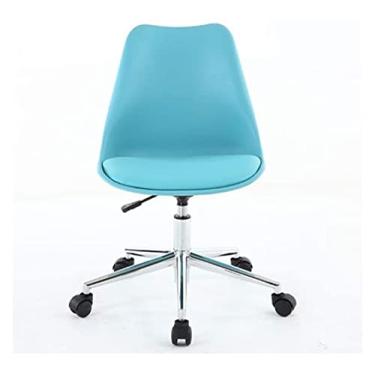 Imagem de cadeira de escritório Ergonomia Cadeira de escritório Cadeira giratória de elevação Cadeira de mesa de escritório Cadeira de trabalho de escritório em casa Cadeira de jogo Cadeira de jogo (cor: azul)