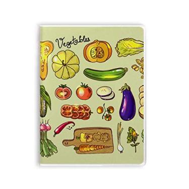 Imagem de Vegetables berinjela, abóbora, gengibre, capa para caderno, diário, capa macia