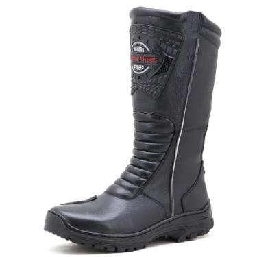 Imagem de Bota motociclista, de couro impermeável (Chuva), cores, 430 (Preto, BR, Adulto, Numérico, 39)