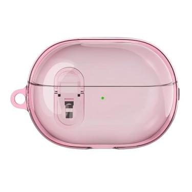 Imagem de SKPY Capa de proteção transparente durável compatível com Huawei Freebuds pro 3 capa transparente antiqueda com mosquetão para meninos, meninas, mulheres e homens