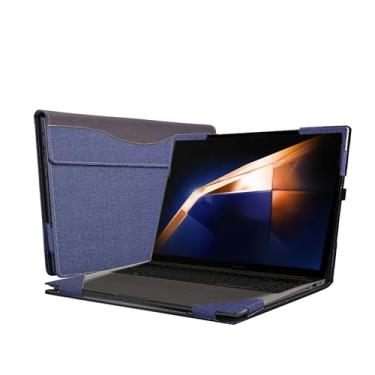 Imagem de Capa de laptop para Samsung Galaxy Book 3 Pro/Galaxy Book 3 Pro 360/Galaxy Book 3 Ultra 40.6 cm capa removível de couro PU (azul)