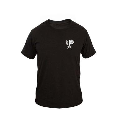 Imagem de Camiseta Masculina Casual Algodão Manga Curta Estampa Flor-Masculino