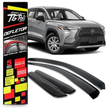 Imagem de Calha Chuva Defletor Inteiriça Slim Corolla Cross 2021 2022 2023 Fumê 100% Acrílico