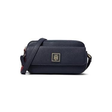 Imagem de Tommy Hilfiger Bolsa tiracolo Lucille II com aba, Tommy Navy W/Chili Red, Small