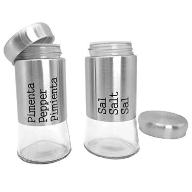 Imagem de Kit Saleiro Pimenteiro em Aço Inox 2 peças