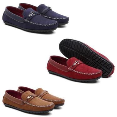 Imagem de Kit 3 Mocassim Drive Masculino Bico Redondo Macio Conforto - Kreeper, 