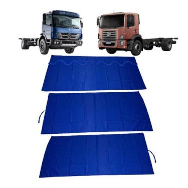 Imagem de Cortina Cetim Caminhão c/ 3 Pçs Constellation/Atego Cab Simp - JCS Ace