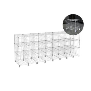 Imagem de Estante Balcão Expositor Aramado 24 Nichos Horizontal 40cm Profundidad