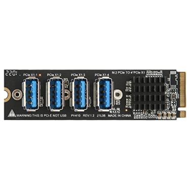 Imagem de M.2 para Pcie 4 portas USB, M.2 para placa de expansão PCIe Resistente e durável, transmissão estável anti-interferência para computador para placa principal para PC