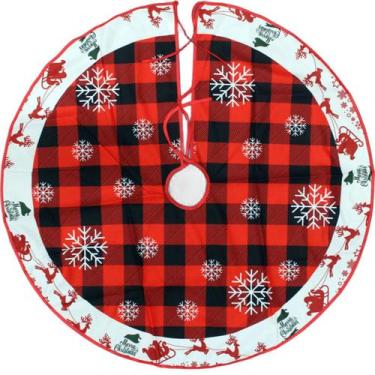 Imagem de Saia Para Árvore Natal Temática Flocos De Neve Natalino 90cm - Genéric