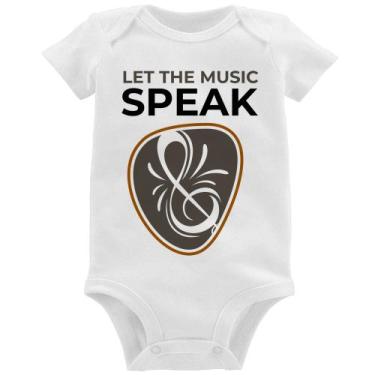Imagem de Body Bebê Let the music speak - Foca na Moda, Branco, P