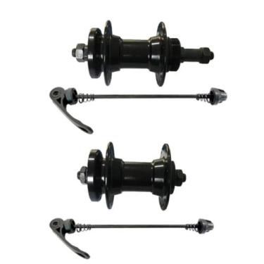 Imagem de Par de Cubos DT/TR Rosca Disco Aluminio GTS TEC 36F Preto - GTS-TEC