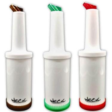 Imagem de Kit 3 Garrafa Store'n Pour 1L Marrom Verde Vermelha Flair Bartender Ca