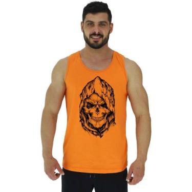 Imagem de Regata Clássica Masculina MXD Conceito Death Skull, Laranja, GG