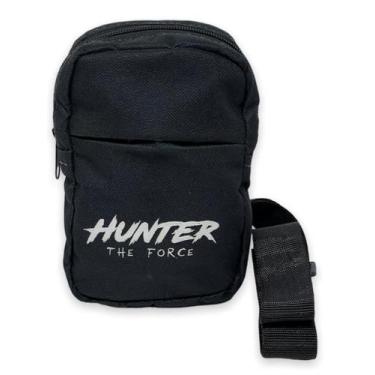 Imagem de Shoulder Bag Hunter Preta Transversal c/ Alça Regulável Estampada, UNI
