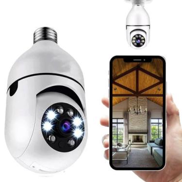 Imagem de Câmera Segurança Lâmpada Robozinho Giratoria 360 Lâmpada IP Wifi Intel