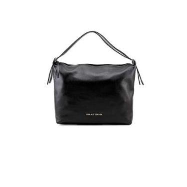 Imagem de Bolsa Feminina Smart Bag Tira Colo 77041 Couro Preto-Feminino