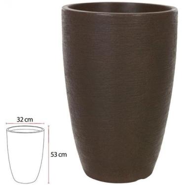 Imagem de Vaso Polipropileno Conico Veneza Tabaco 53cm - FLORESCER DECOR