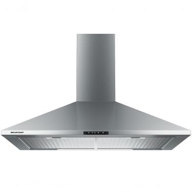 Imagem de Coifa de Parede 60cm Inox Piramidal 4 Bocas Duplo Filtro Brastemp 110V