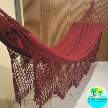 Imagem de Rede de descanso dormir casal luxo Reforçada suportar 300kg algodão gi