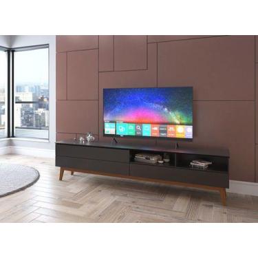 Imagem de Rack Wall 1.8 Gavetas e Nichos Preto - M&A - Móveis Aqui