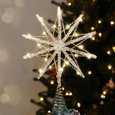 Imagem de Topper de Árvore de Natal Luxspire - Estrela Iluminada com Controle Re