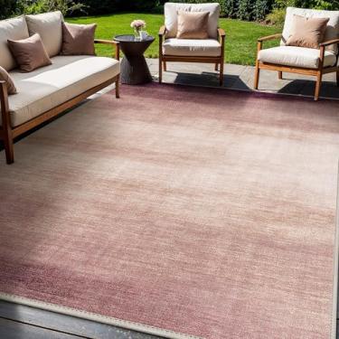 Imagem de GENIMO Tapete para área externa e interna, 20 x 25 cm, impermeável, não cai, fácil de limpar, tapete abstrato para pátio, sala de estar, varanda, sala de jantar, deck, trailer, quarto, acampamento,