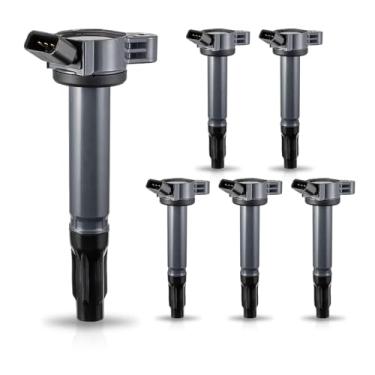 Imagem de Pacote de 6 bobinas de ignição compatíveis com Lexus - ES350 RX350 RX450h - Toyota - Avalon Camry Highlander RAV4 Sienna Venza - Lotus Evora 3.5l V6 compatível com 90919-A2007 C1601 UF487 UF-487
