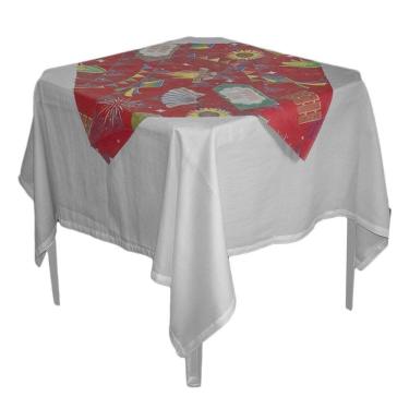Imagem de Toalha De Mesa Arraiá Vermelho Tnt 70cm X 70cm - 5 Unidades