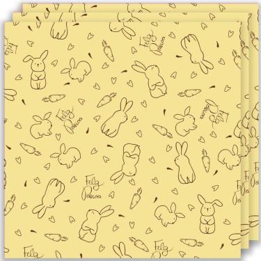 Imagem de Embalagem Para Ovo De Páscoa Coelho Amarelo 69cm X 89cm - 3 Un