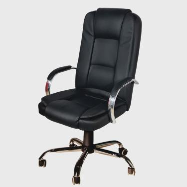 Imagem de Cadeira de Escritório Presidente em Corino Base Cromada Euro Ergo Decor