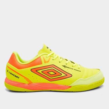 Imagem de Chuteira Futsal Umbro X-Comfort Unissex, Amarelo, Laranja, 40