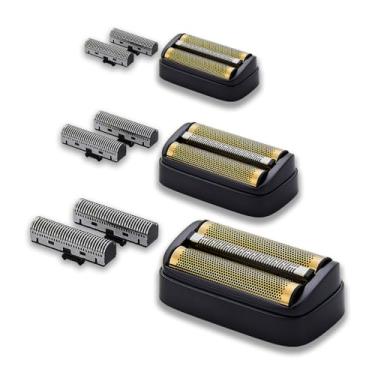 Imagem de Lâmina de substituição e cortadores internos compatíveis com barbeador elétrico Andis 17300 reSURGE, preto (pacote com 3)