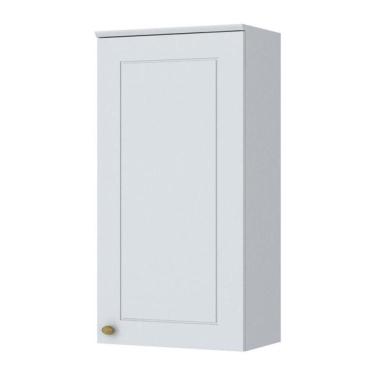 Imagem de Armário Aéreo 1 Porta 40cm Americana Branco - Móveis Henn Branco