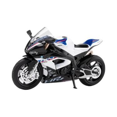 Imagem de Motocicleta HP4 Modelo de Liga Metálica 1:12 - Com Música e Amortecedo