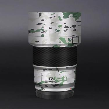 Imagem de Adesivo de câmera antiarranhões com tampa de lente 85 1.8 Película protetora decalque protetor corporal para Panasonic Lumix S 85 mm F1.8 S (camuflagem de selva)