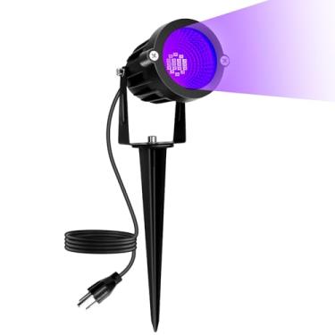 Imagem de BeeLinks Luz Negra Led De Halloween: Holofotes Uv Externos 15 W Para Natal, Plug-In 110 V Com Tinta Corporal À Prova D'Água Ip65 Festas, Pôster Fluorescente Brilho Neon