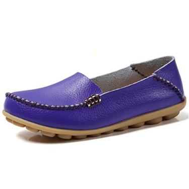 Imagem de Mocassim feminino VenusCelia confortável sem salto, Roxa, 10.5