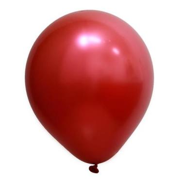 Imagem de Balão de Festa Redondo Profissional Látex Cromado - Vermelho - Art-Lat