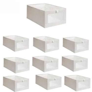 Imagem de KIT 2-10 Caixa Organizadora de Guarda Roupas Dobrável para Gavetas, Armários, Lavanderia e Armazenamento de Brinquedos(KIT10)
