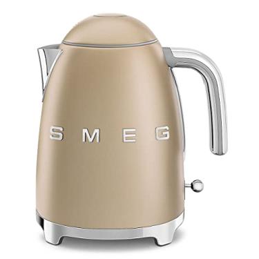 Imagem de SMEG Chaleira elétrica de água estilo retrô dos anos 50 com desligamento automático, base removível e indicador de água, KLF03CHMUS, Campanha fosca