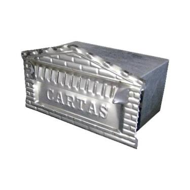 Imagem de Caixa de Correios Tijolinho Toda em Inox Pequena 12x25x12cm Grade e Mu