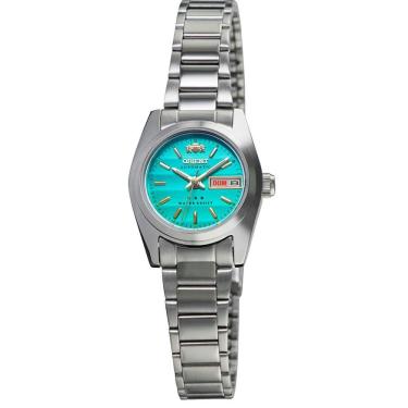 Imagem de Relógio de Pulso Orient Feminino Automático Aço Inóx Pequeno Mini Redondo Resistente Água Calendário Duplo Casual Prata 559WC8NH E1SX