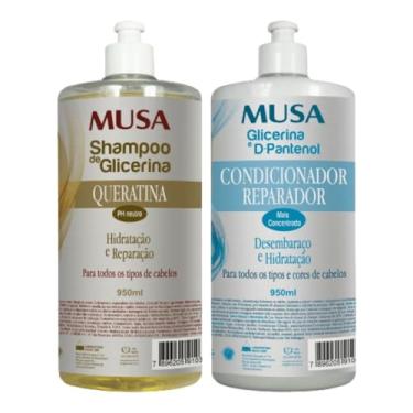 Imagem de KIT SHAMPOO E CONDICIONADOR DPANTENOL E QUERATINA RECUPERADOR DOS CABELOS 950ML CADA