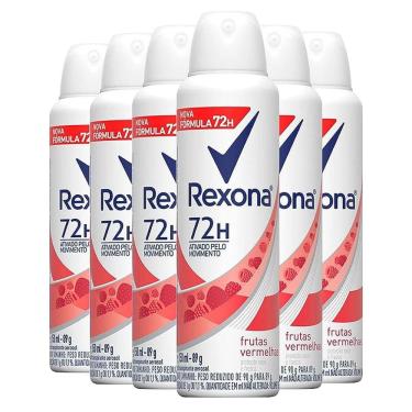 Imagem de Kit Desodorante Aerosol Rexona Frutas Vermelhas 150ml - 6 Unidades