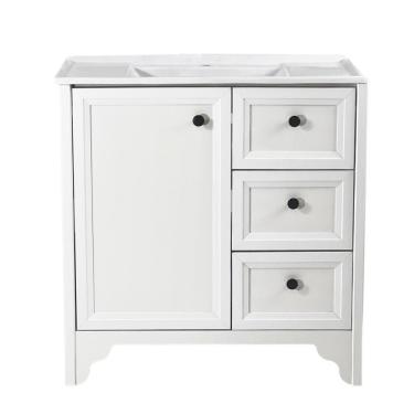 Imagem de Gabinete Armário Banheiro Ditália Com Pia Bn-05 Branco