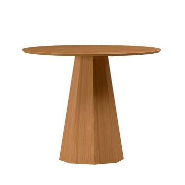 Imagem de Mesa de Jantar Redonda para 4 Lugares Tampo em Mdf 1,00m Isis Ypê - New Ceval
